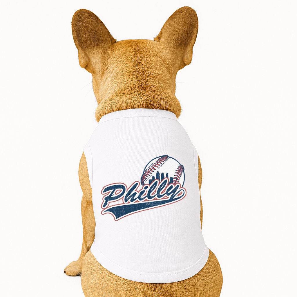 Vintage Baseball Classic P.H.I.L.Ly City Lover Gift Doggie Tank