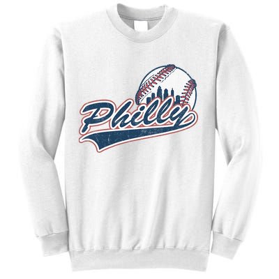 Vintage Baseball Classic P.H.I.L.Ly City Lover Gift Sweatshirt