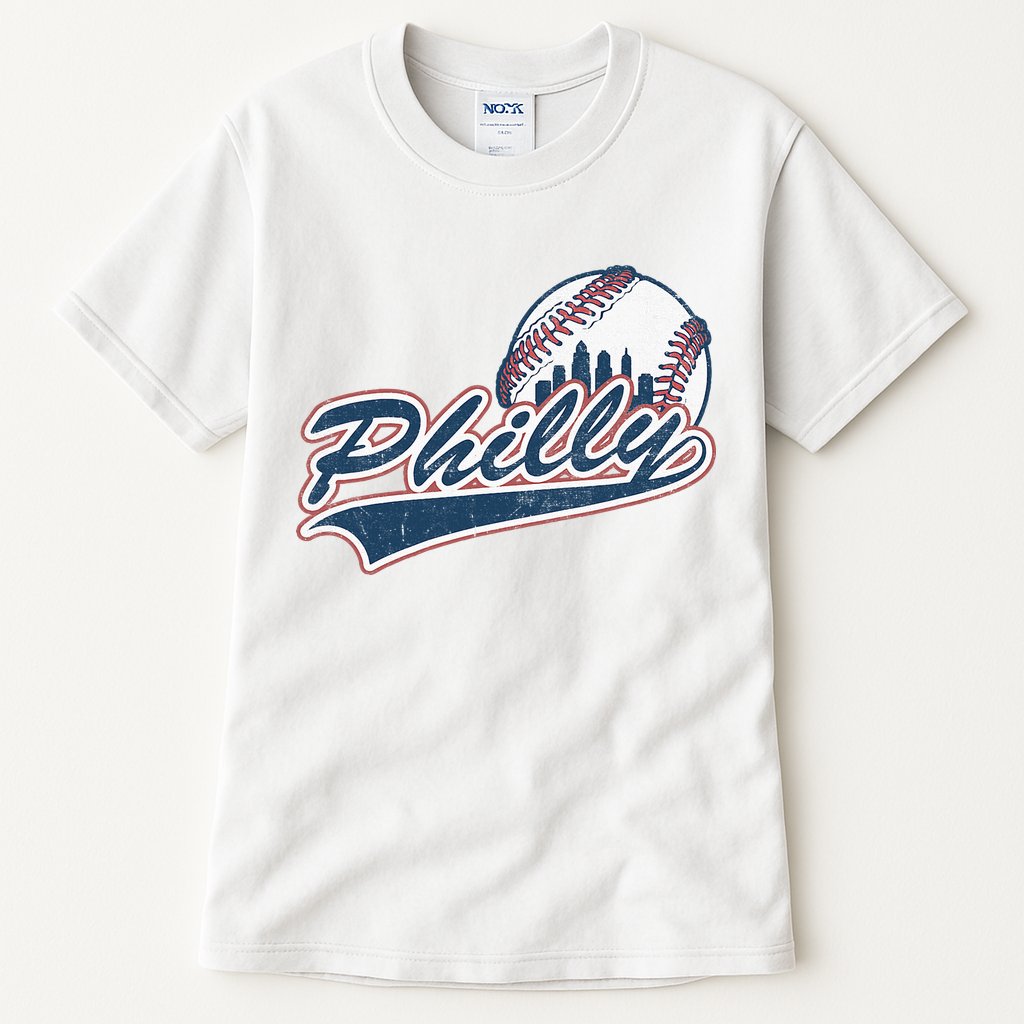 Vintage Baseball Classic P.H.I.L.Ly City Lover Gift Tall T-Shirt