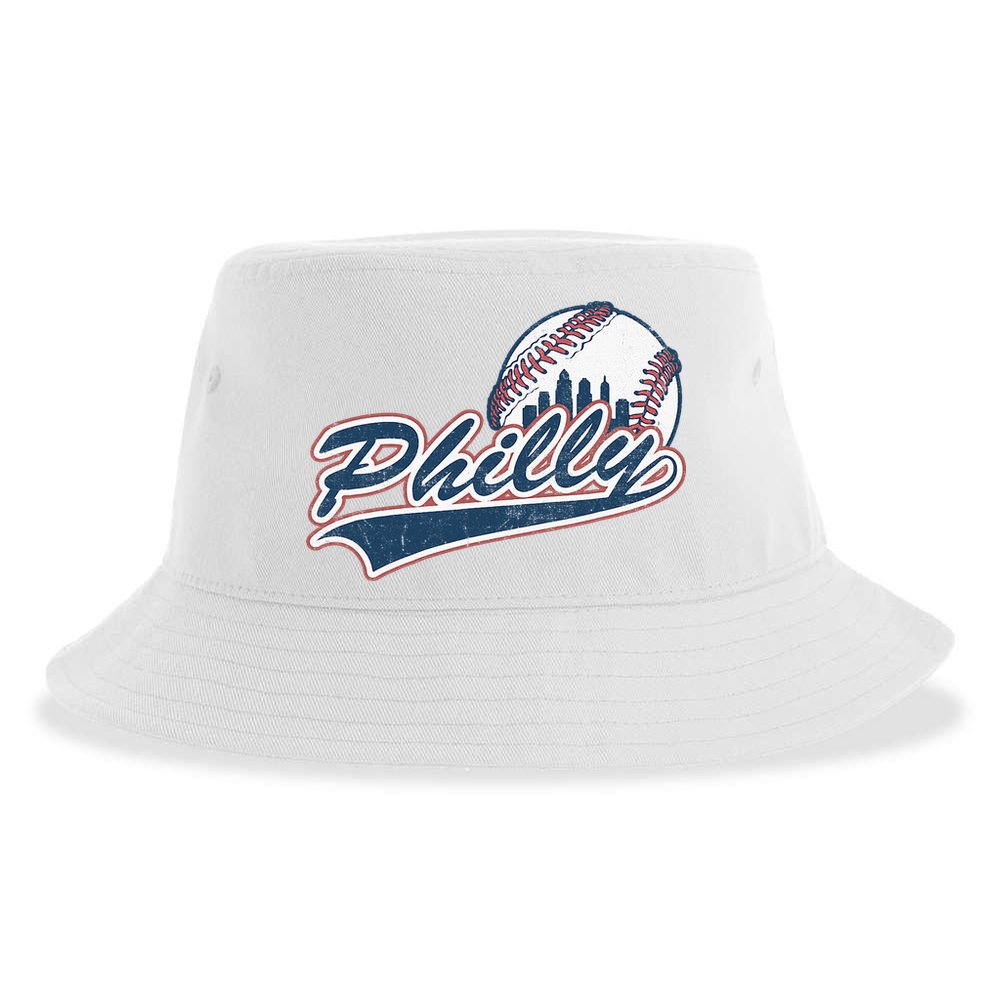 Vintage Baseball Classic P.H.I.L.Ly City Lover Gift Sustainable Bucket Hat