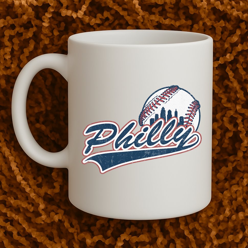 Vintage Baseball Classic P.H.I.L.Ly City Lover Gift Mug