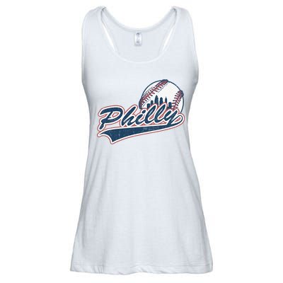 Vintage Baseball Classic P.H.I.L.Ly City Lover Gift Ladies Essential Flowy Tank