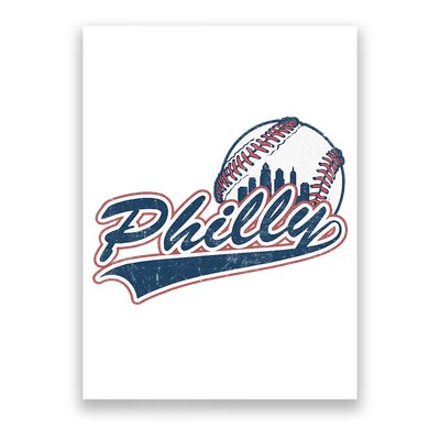 Vintage Baseball Classic P.H.I.L.Ly City Lover Gift Poster