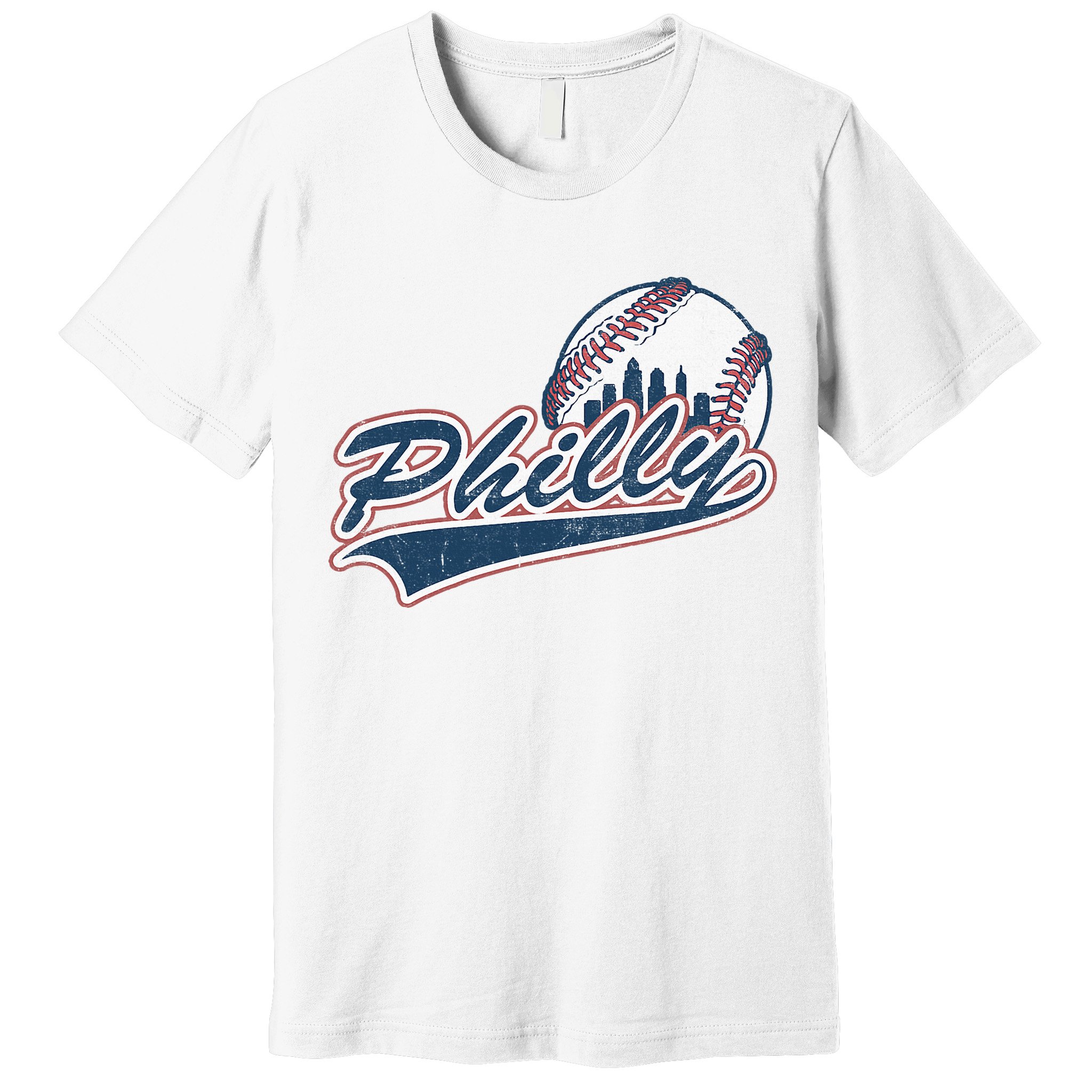Vintage Baseball Classic P.H.I.L.Ly City Lover Gift Premium T-Shirt