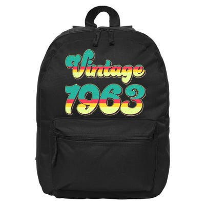 Vintage Bright Colors 1963 60th Birthday 16 in Basic Backpack