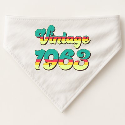 Vintage Bright Colors 1963 60th Birthday USA-Made Doggie Bandana