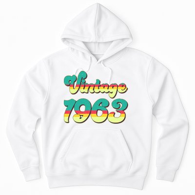 Vintage Bright Colors 1963 60th Birthday Hoodie