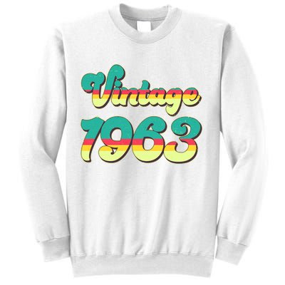 Vintage Bright Colors 1963 60th Birthday Sweatshirt