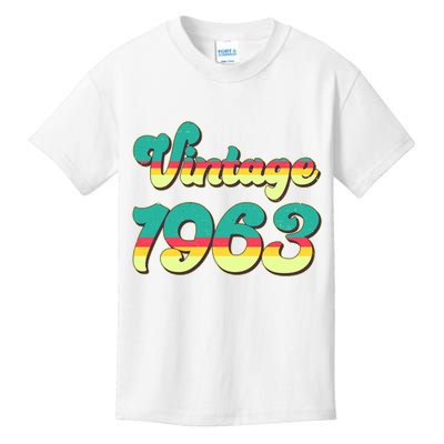 Vintage Bright Colors 1963 60th Birthday Kids T-Shirt