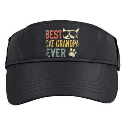 Vintage Best Cat Grandpa Ever Cat Grandpa Fathers D Adult Drive Performance Visor