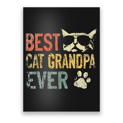 Vintage Best Cat Grandpa Ever Cat Grandpa Fathers D Poster
