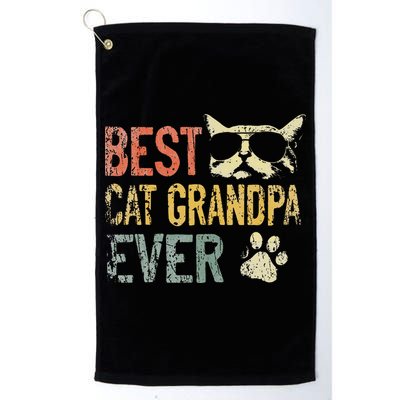 Vintage Best Cat Grandpa Ever Cat Grandpa Fathers D Golf Towel