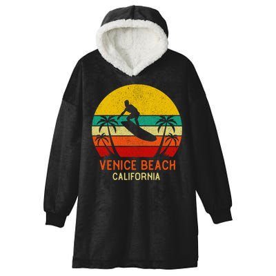 Venice Beach California Sunset Hooded Wearable Blanket