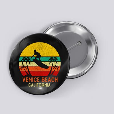 Venice Beach California Sunset Button