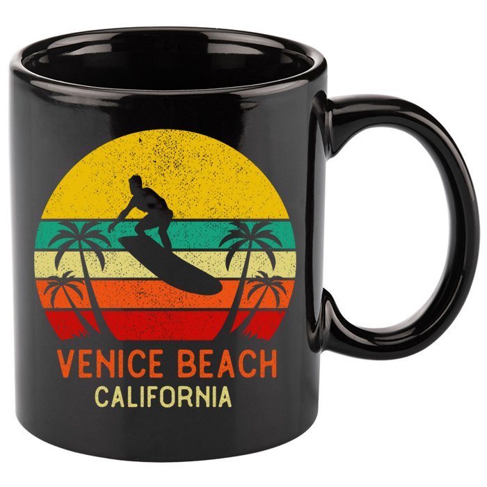 Venice Beach California Sunset 11oz C Handle Ceramic Mug