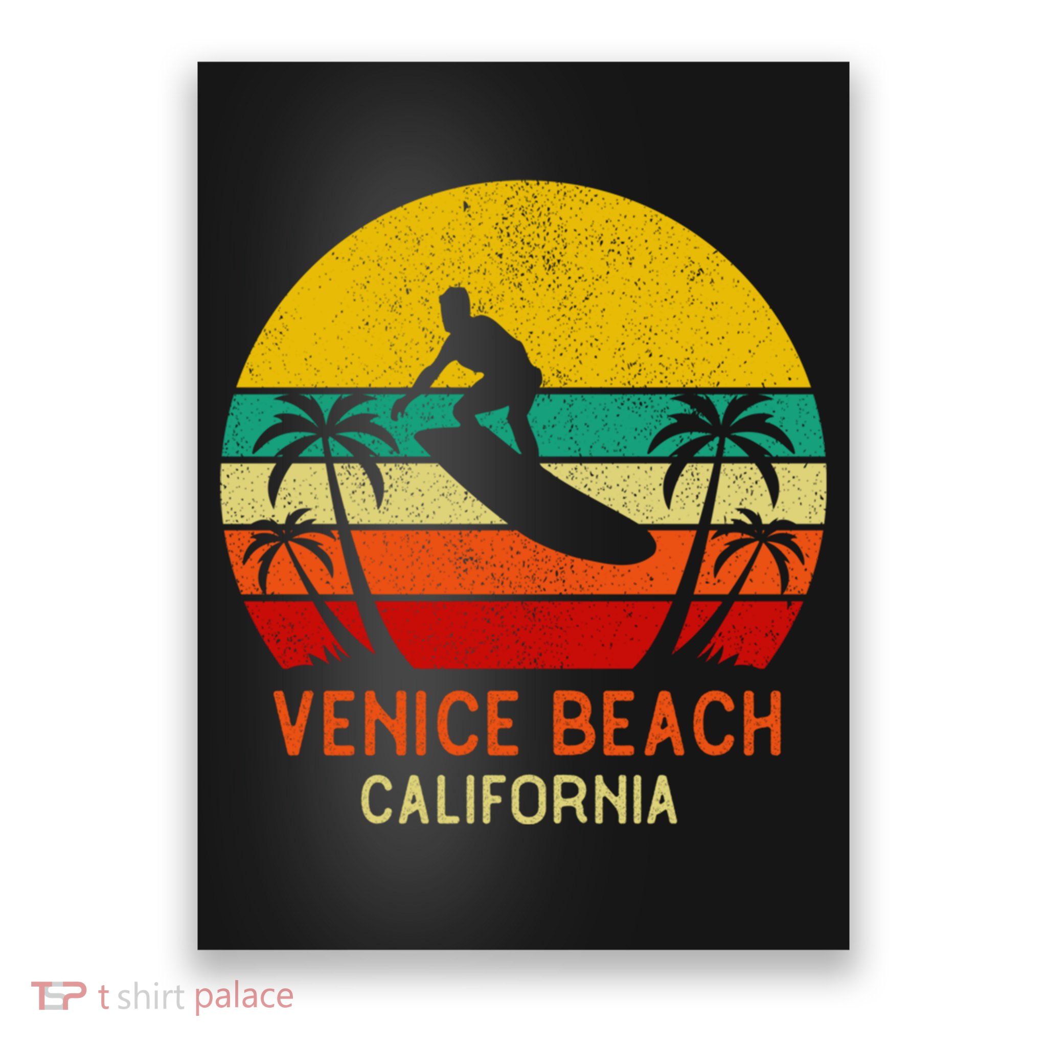 Venice Beach California Sunset Poster
