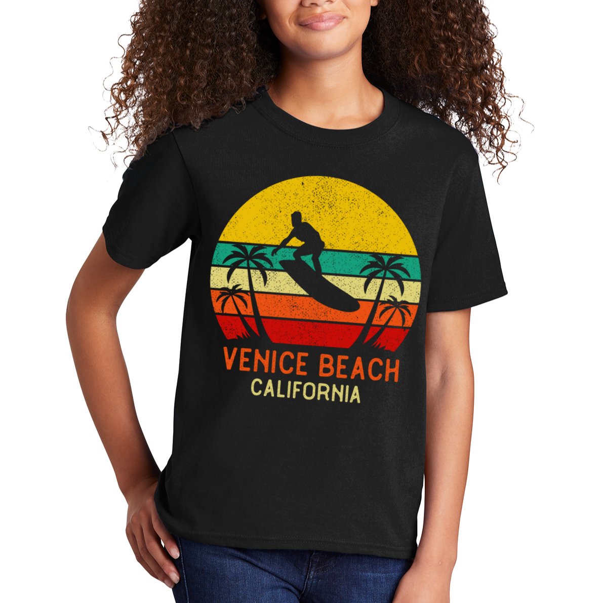 Venice Beach California Sunset Kids T-Shirt