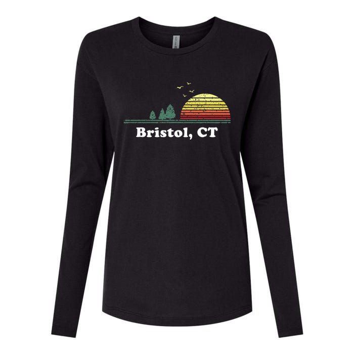 Vintage Bristol Connecticut Home Souvenir Womens Cotton Relaxed Long Sleeve T-Shirt