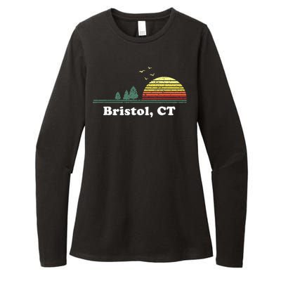 Vintage Bristol Connecticut Home Souvenir Womens CVC Long Sleeve Shirt