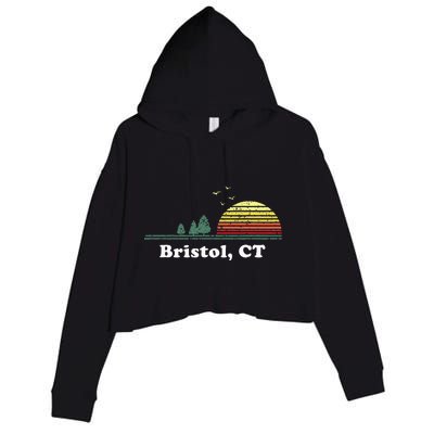 Vintage Bristol Connecticut Home Souvenir Crop Fleece Hoodie