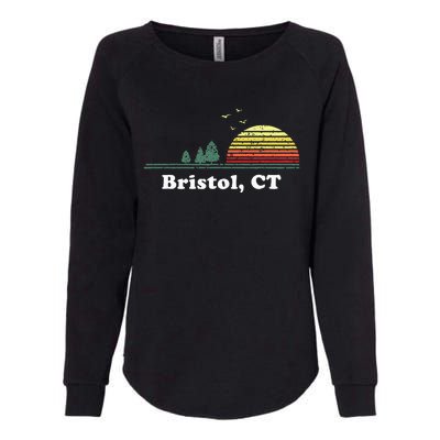 Vintage Bristol Connecticut Home Souvenir Womens California Wash Sweatshirt