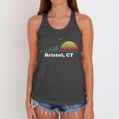 Vintage Bristol Connecticut Home Souvenir Women's Knotted Racerback Tank