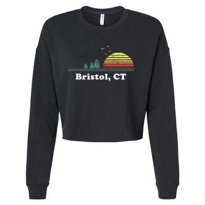 Vintage Bristol Connecticut Home Souvenir Cropped Pullover Crew