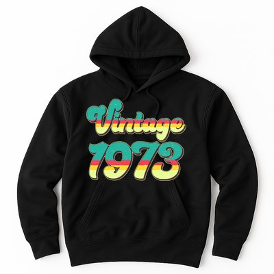 Vintage Bright Colors 1973 50th Birthday Hoodie