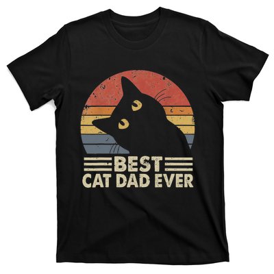 Vintage Best Cat Dad Ever Cat Daddy Outfit T-Shirt