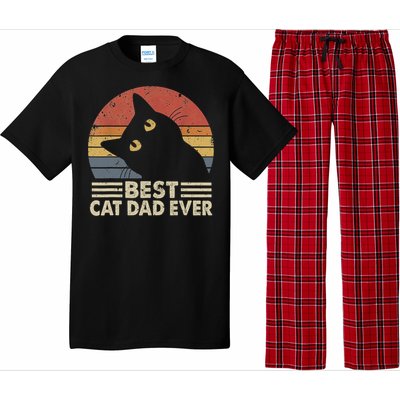 Vintage Best Cat Dad Ever Cat Daddy Outfit Pajama Set