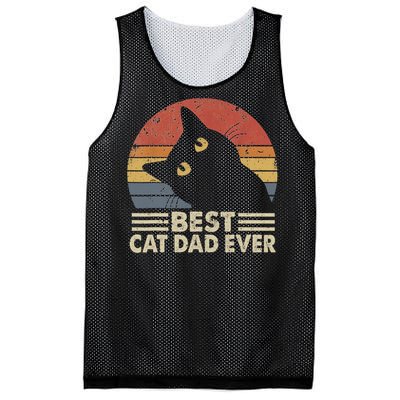 Vintage Best Cat Dad Ever Cat Daddy Outfit Mesh Reversible Basketball Jersey Tank