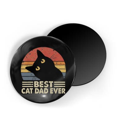 Vintage Best Cat Dad Ever Cat Daddy Outfit Magnet