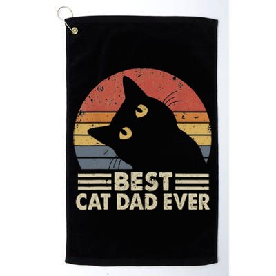 Vintage Best Cat Dad Ever Cat Daddy Outfit Platinum Collection Golf Towel