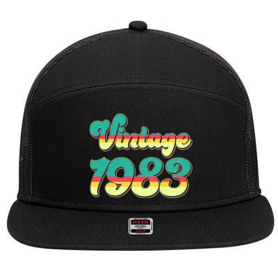 Vintage Bright Colors 1983 40th Birthday 7 Panel Mesh Trucker Snapback Hat