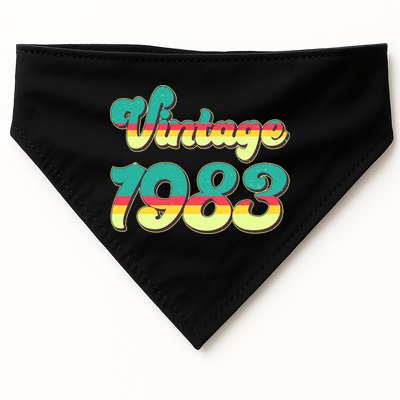 Vintage Bright Colors 1983 40th Birthday USA-Made Doggie Bandana
