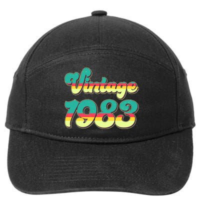 Vintage Bright Colors 1983 40th Birthday 7-Panel Snapback Hat