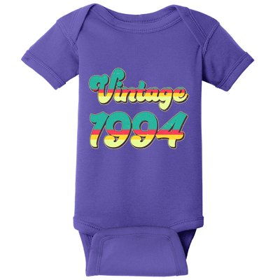 Vintage Bright Colors 1994 30th Birthday Baby Bodysuit