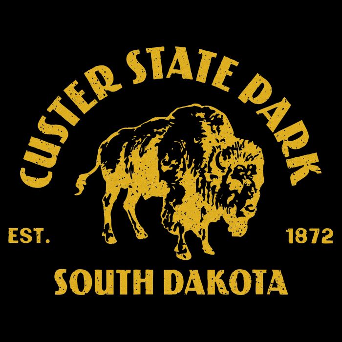 Vintage Bison Custer State Park South Dakota Travel Souvenir Bucket Hat
