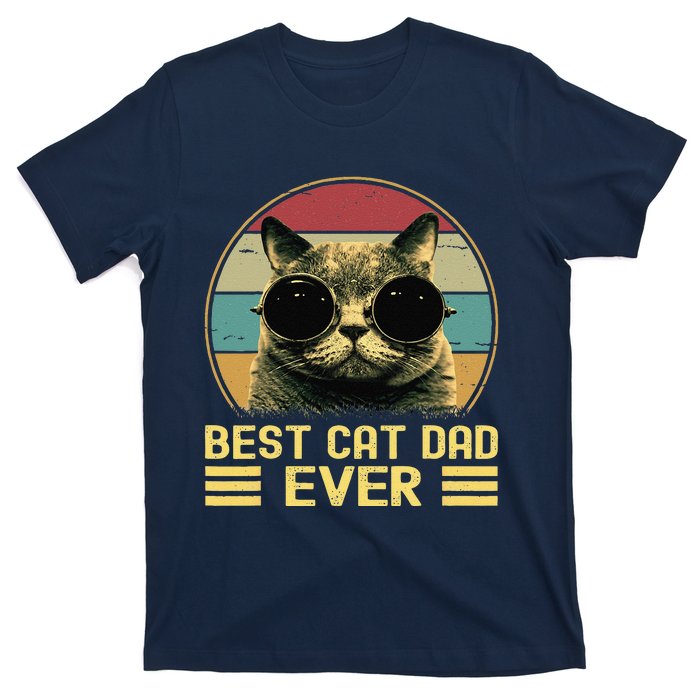 Vintage Best Cat Dad Ever Funny, Cat Lover, Cat Dad T-Shirt