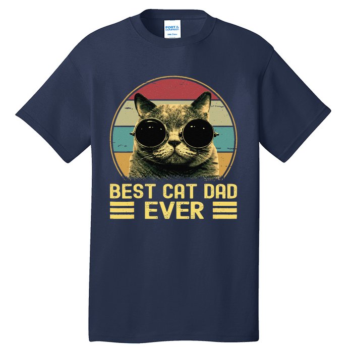 Vintage Best Cat Dad Ever Funny, Cat Lover, Cat Dad Tall T-Shirt