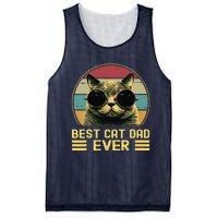 Vintage Best Cat Dad Ever Funny, Cat Lover, Cat Dad Mesh Reversible Basketball Jersey Tank