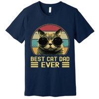 Vintage Best Cat Dad Ever Funny, Cat Lover, Cat Dad Premium T-Shirt