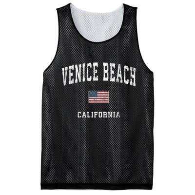 Venice Beach California Ca Vintage American Flag Sports Mesh Reversible Basketball Jersey Tank
