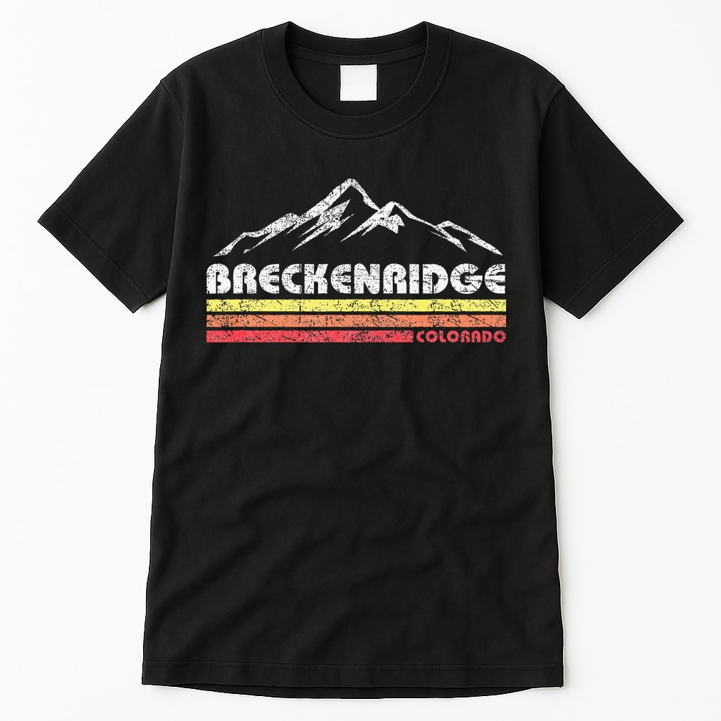 Vintage Breckenridge Colorado Throwback Retro Mountain Tall T-Shirt