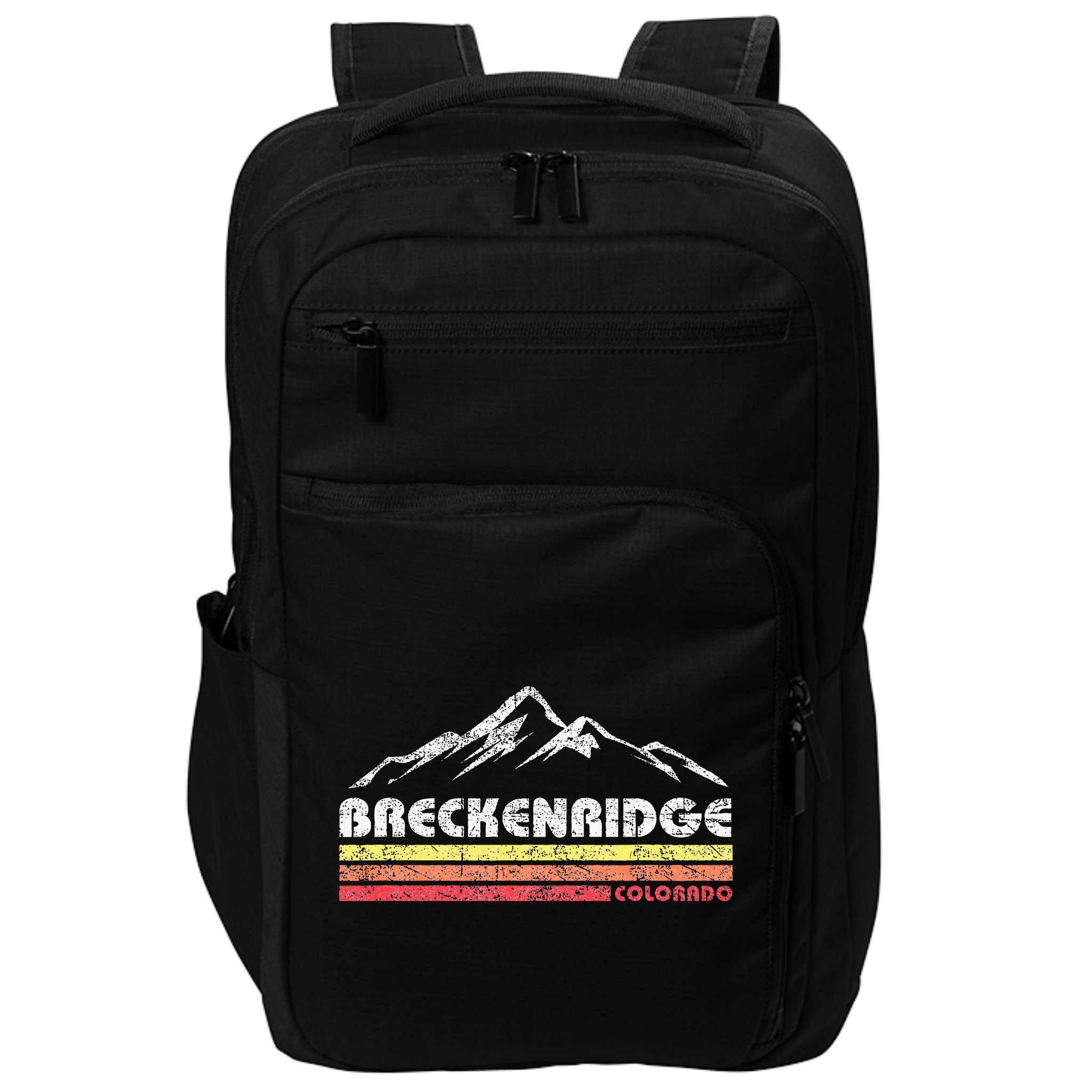 Vintage Breckenridge Colorado Throwback Retro Mountain Impact Tech Backpack