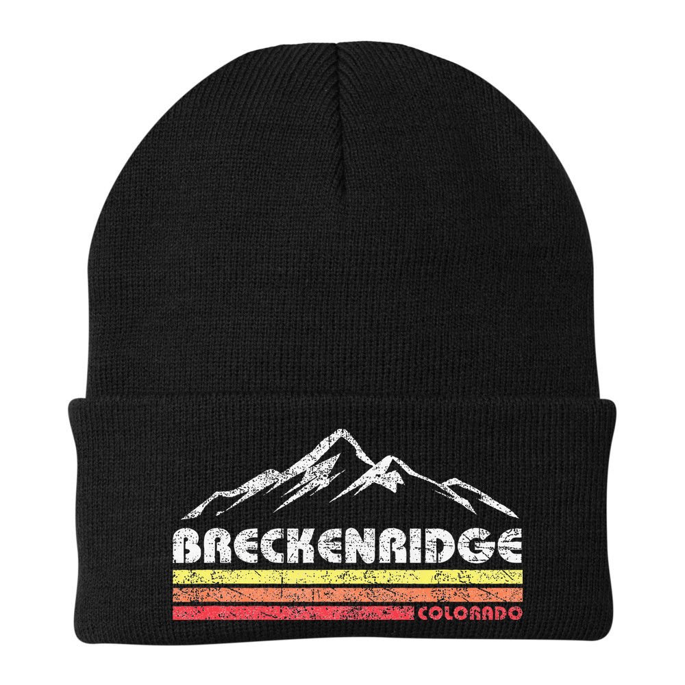 Vintage Breckenridge Colorado Throwback Retro Mountain Beanie