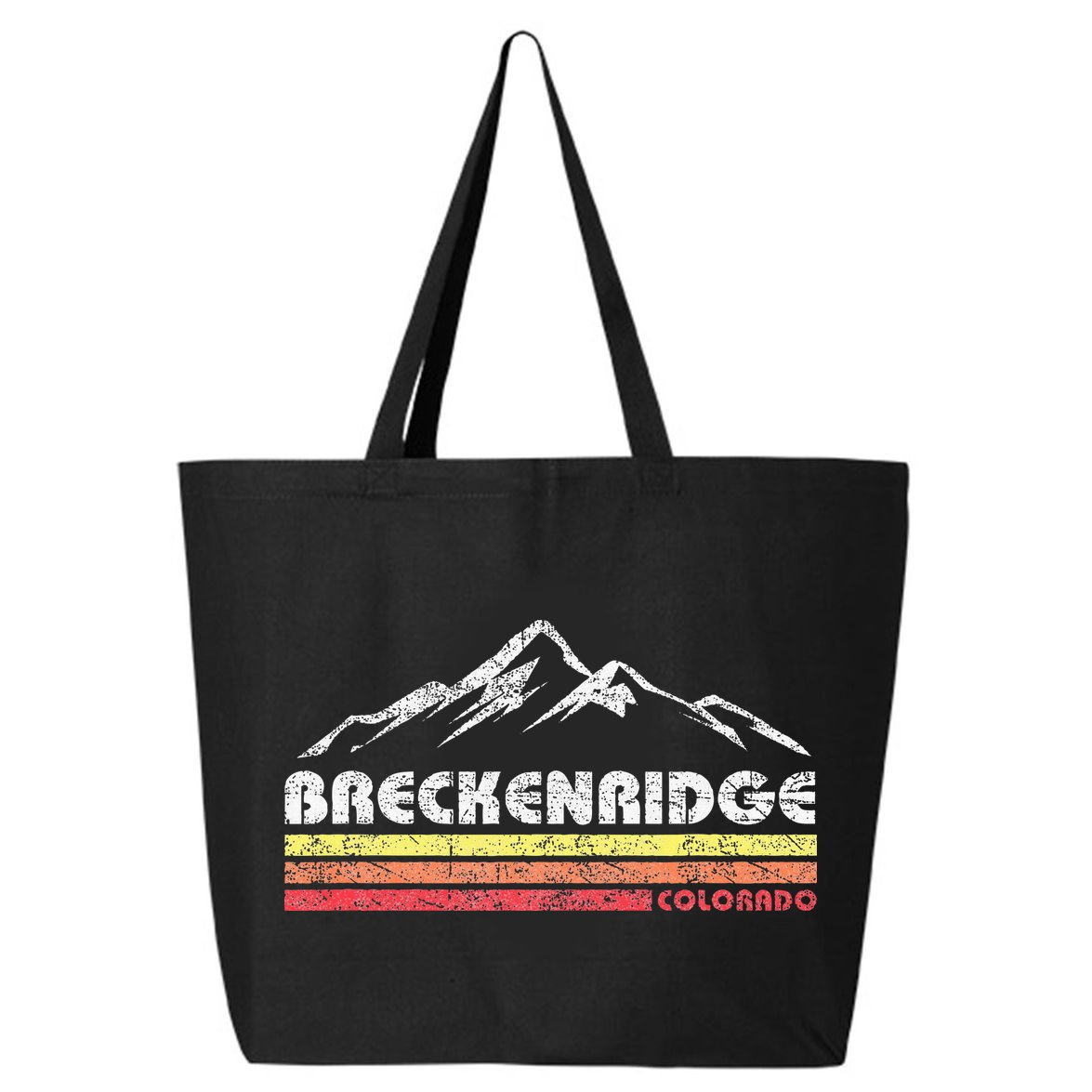 Vintage Breckenridge Colorado Throwback Retro Mountain 25L Jumbo Tote
