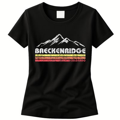 Vintage Breckenridge Colorado Throwback Retro Mountain Womens T-Shirt