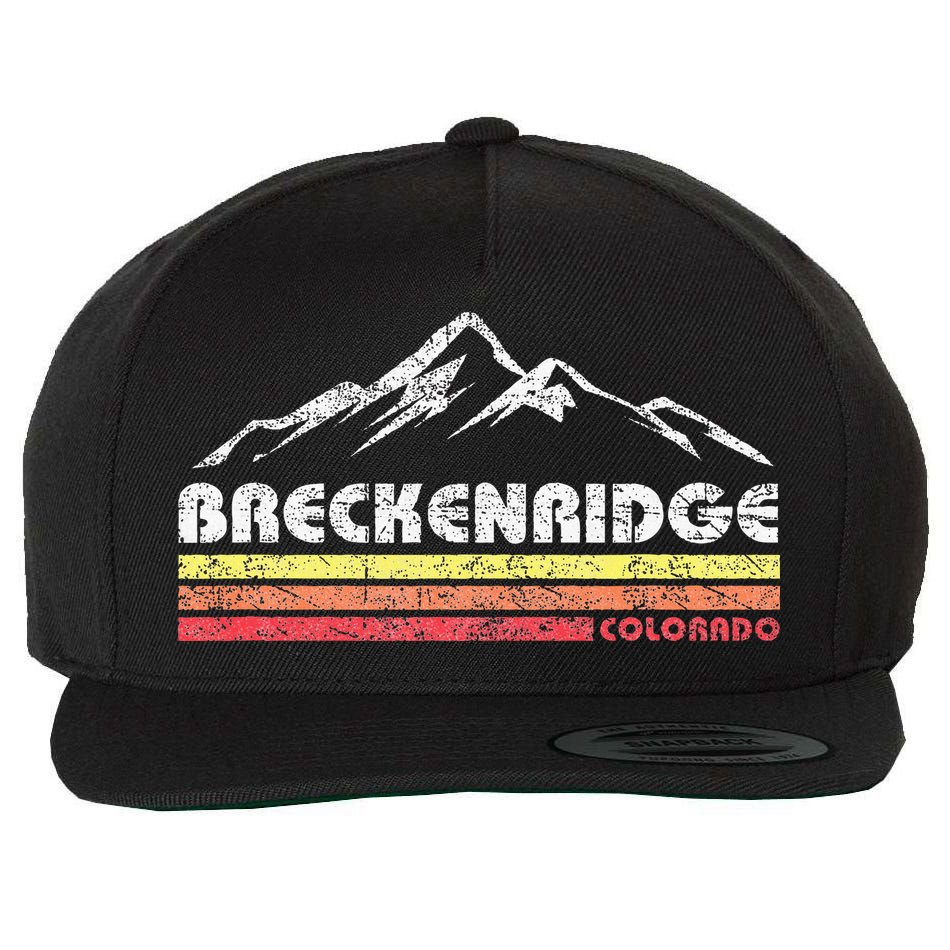 Vintage Breckenridge Colorado Throwback Retro Mountain Wool Snapback Cap