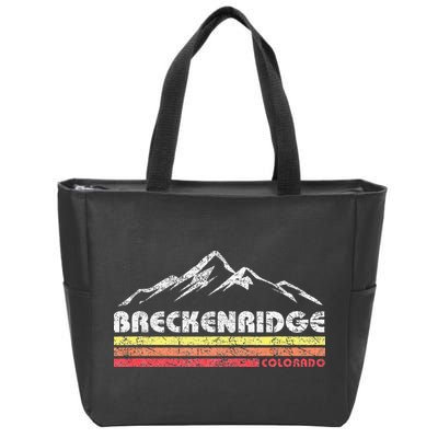Vintage Breckenridge Colorado Throwback Retro Mountain Zip Tote Bag